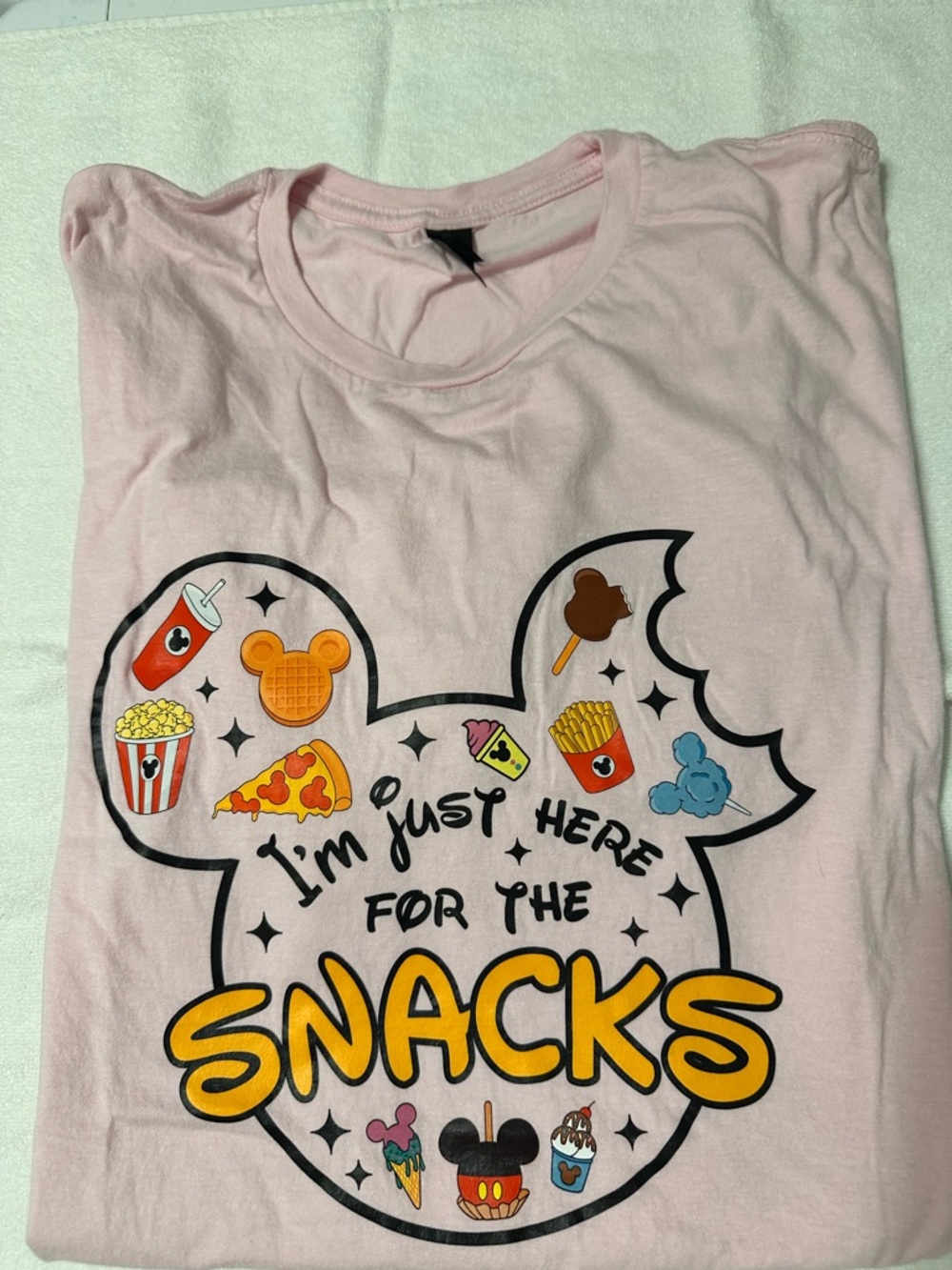 Pink 'I'm Just Here for the Snacks' Graphic Tee Disney